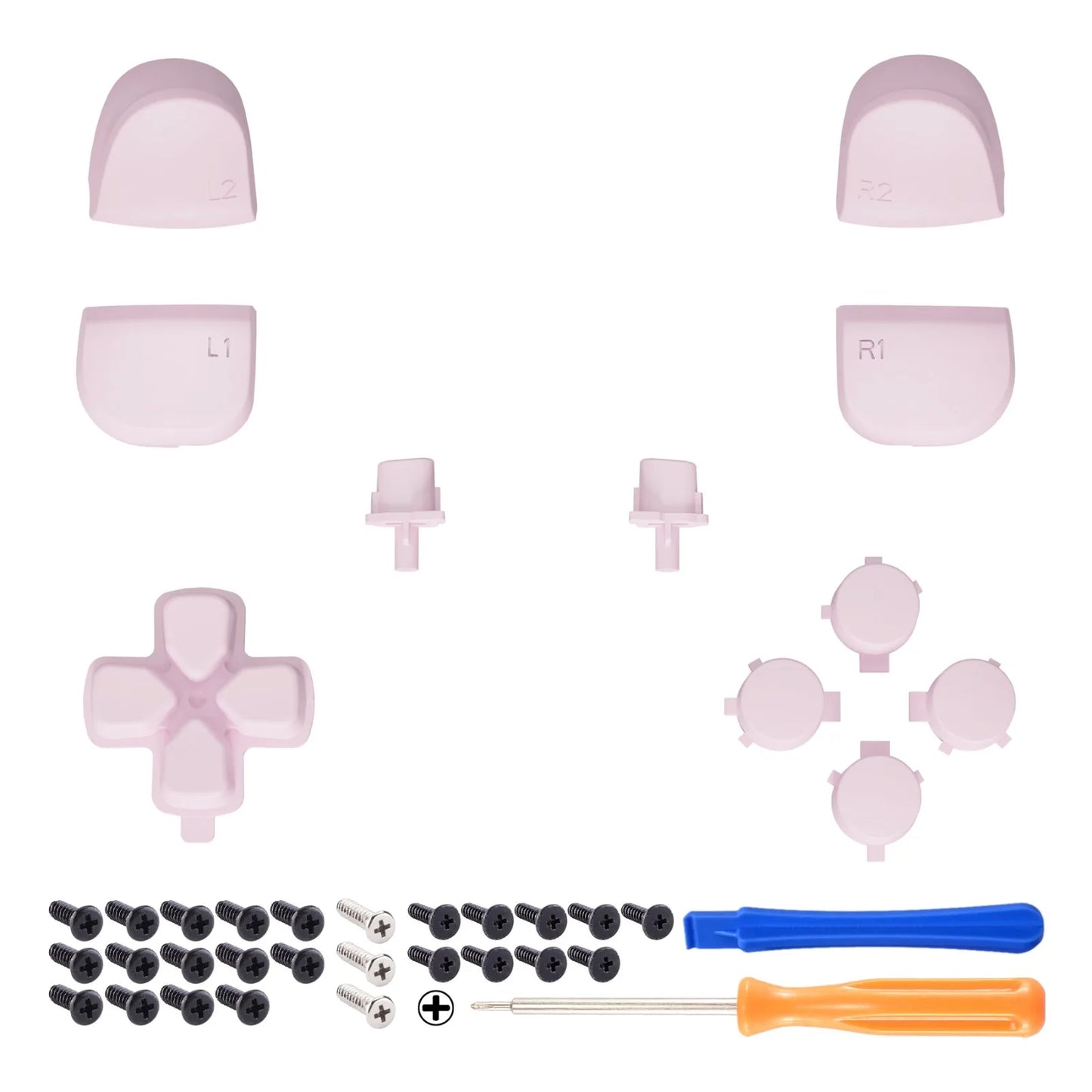 eXtremeRate D-pad R1 L1 R2 L2 Triggers Share Options Face Buttons, Full Set Buttons Compatible with ps5 Controller BDM-010 & 020