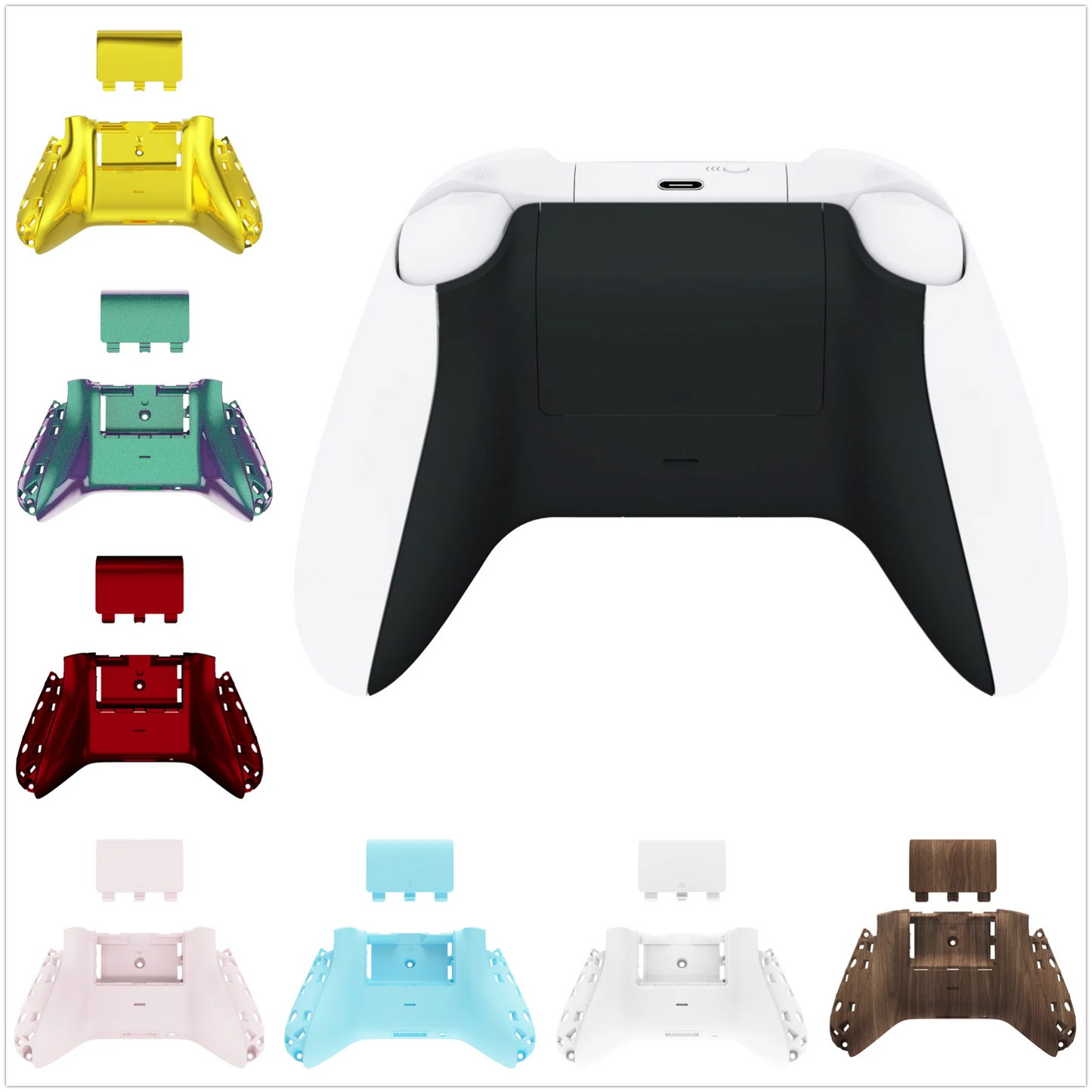 eXtremeRate Replacement Back Shell with Battery Cover for Xbox Core Wireless Controller - Controller & Side Rails NOT Included