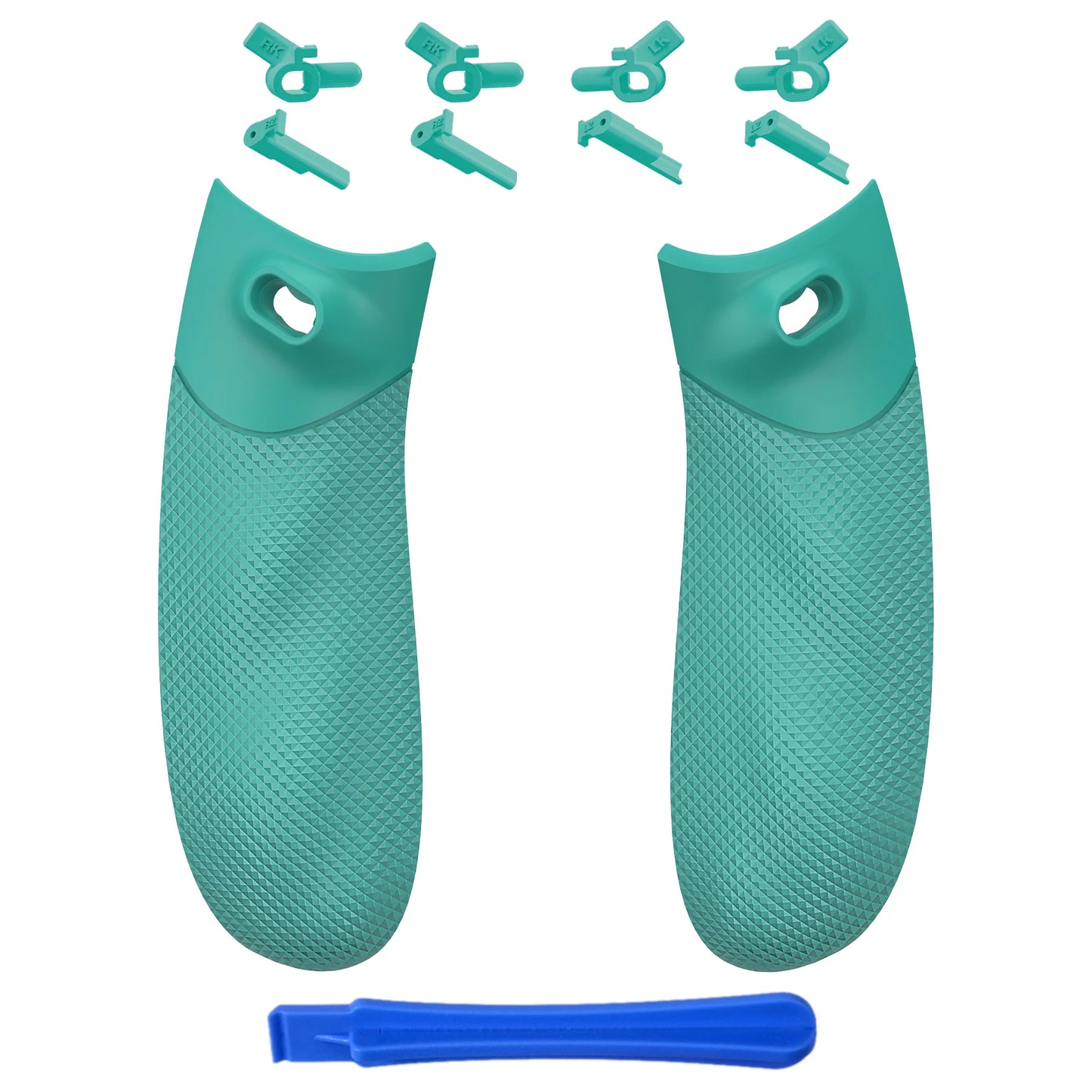 eXtremeRate FLEXOR Rubberized Side Rails Grips Trigger Stop Kit for Xbox Core Wireless Controller, Trigger Stopper Handle Grips