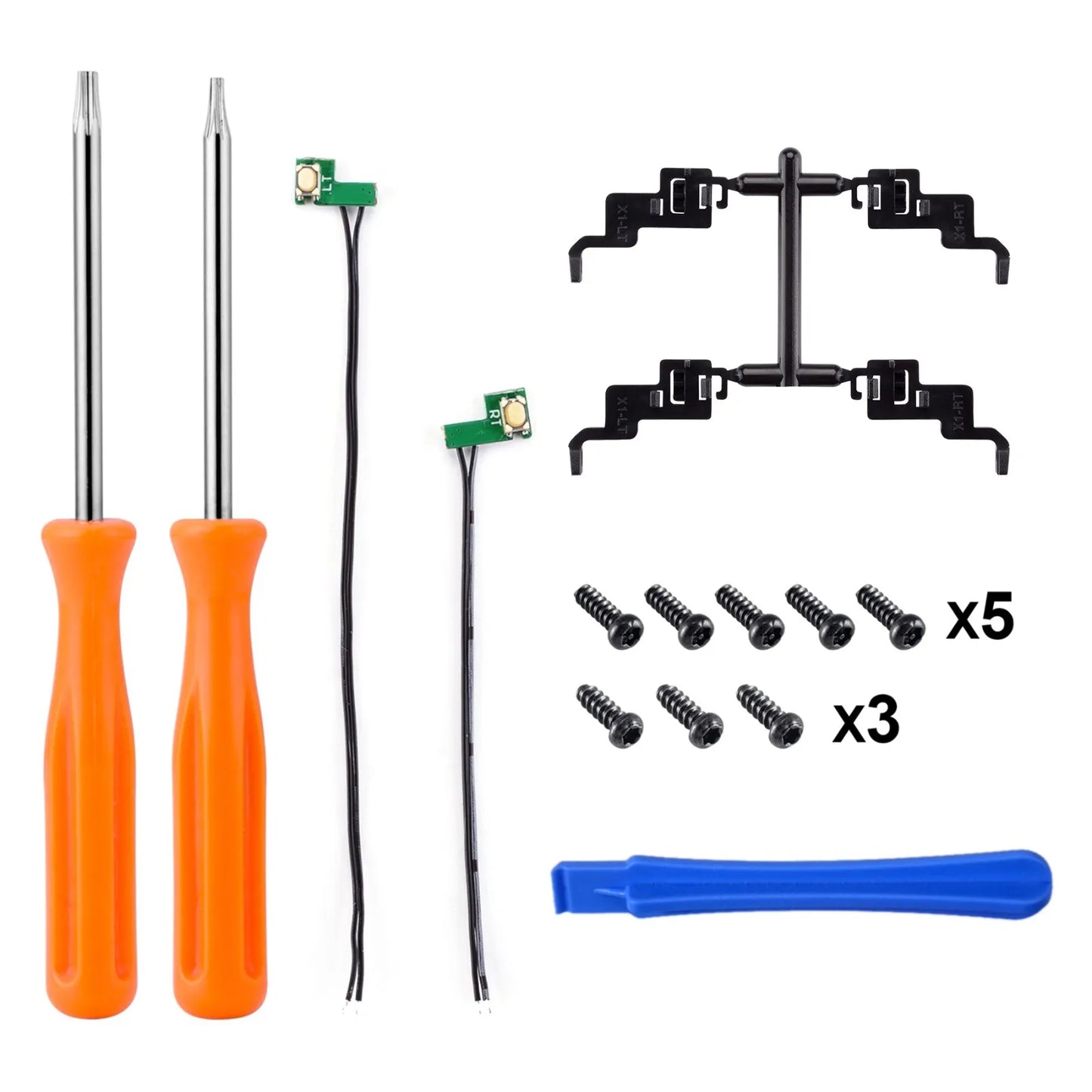 eXtremeRate Clicky Hair Trigger Kit Custom Flashshot Trigger Stop Flex Cable Shoulder Buttons for Xbox One X/S Controller