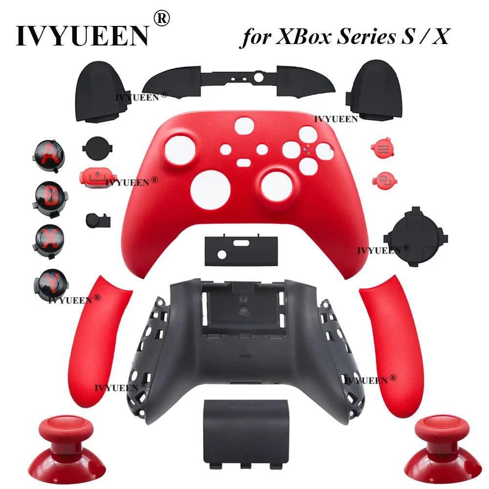 IVYUEEN Replacement Housing Shell for Xbox Series X S Controller Case Faceplate Cover RB LB RT LT Trigger Button Mod Side Rails