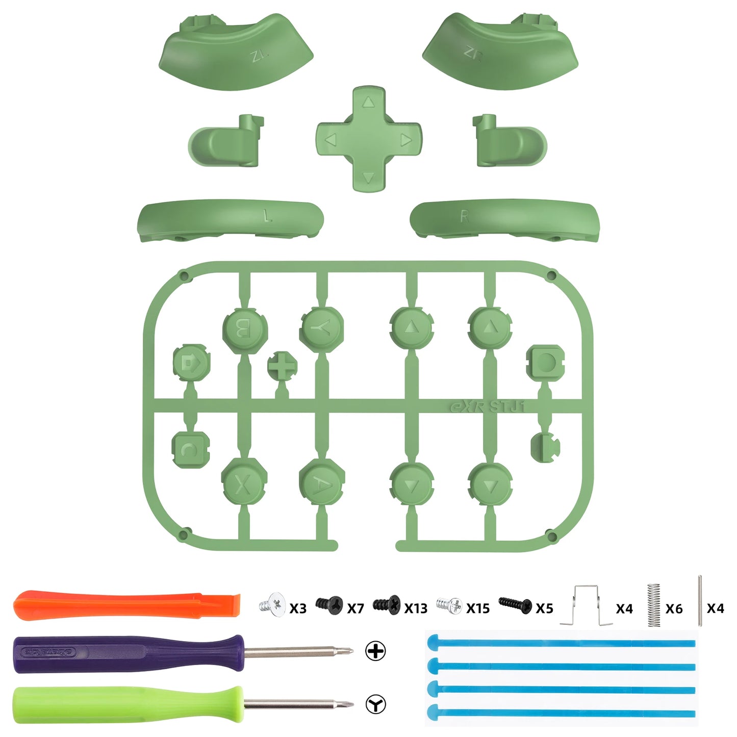 eXtremeRate DIY Replacement Full Set Buttons for Joycon 2, ABXY & Dpad & C Home & Release & Trigger Button for Nintendo Switch 2