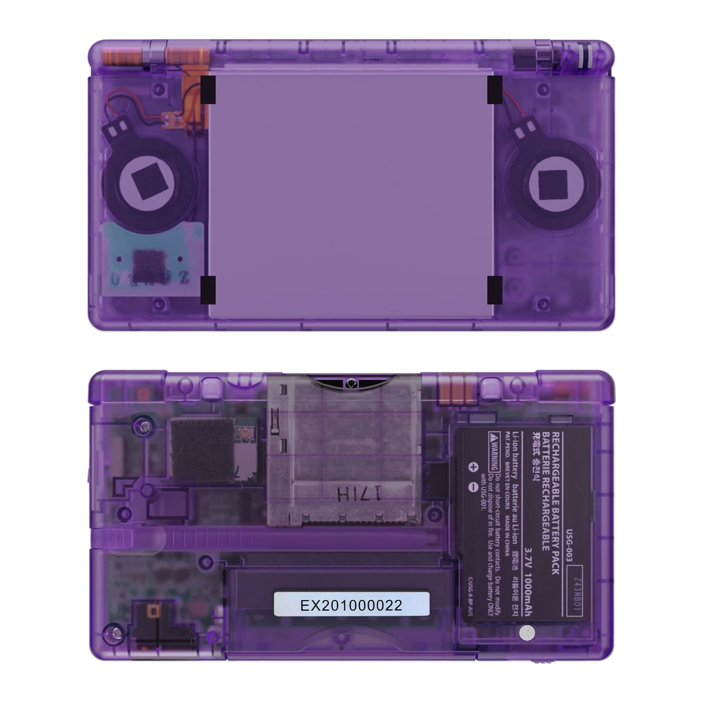 eXtremeRate Replacement Full Housing Shell for Nintendo DS Lite, Custom Case Cover Button Screen Len for NDSL - Clear Series
