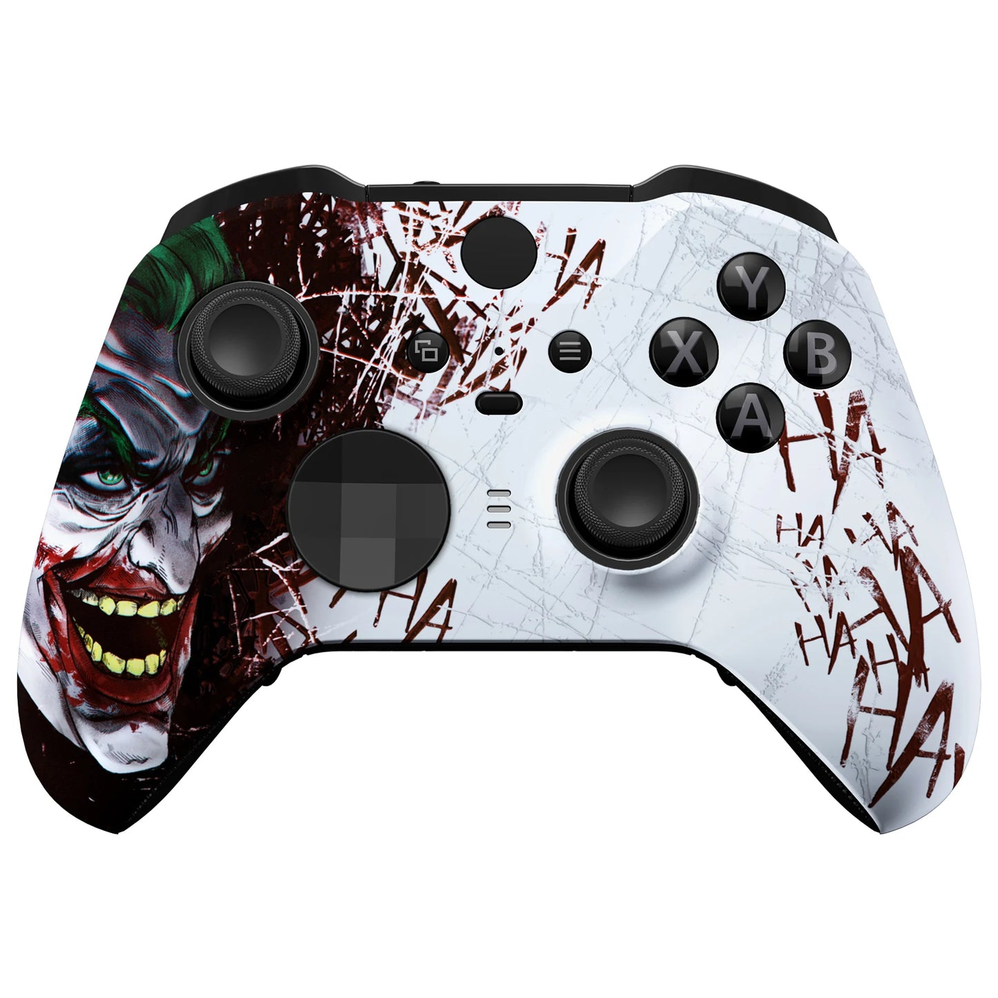 eXtremeRate Patterned Faceplate Front Housing Shell Replacement Kit for Xbox One Elite Series 2 Controller - Clown HAHAHA