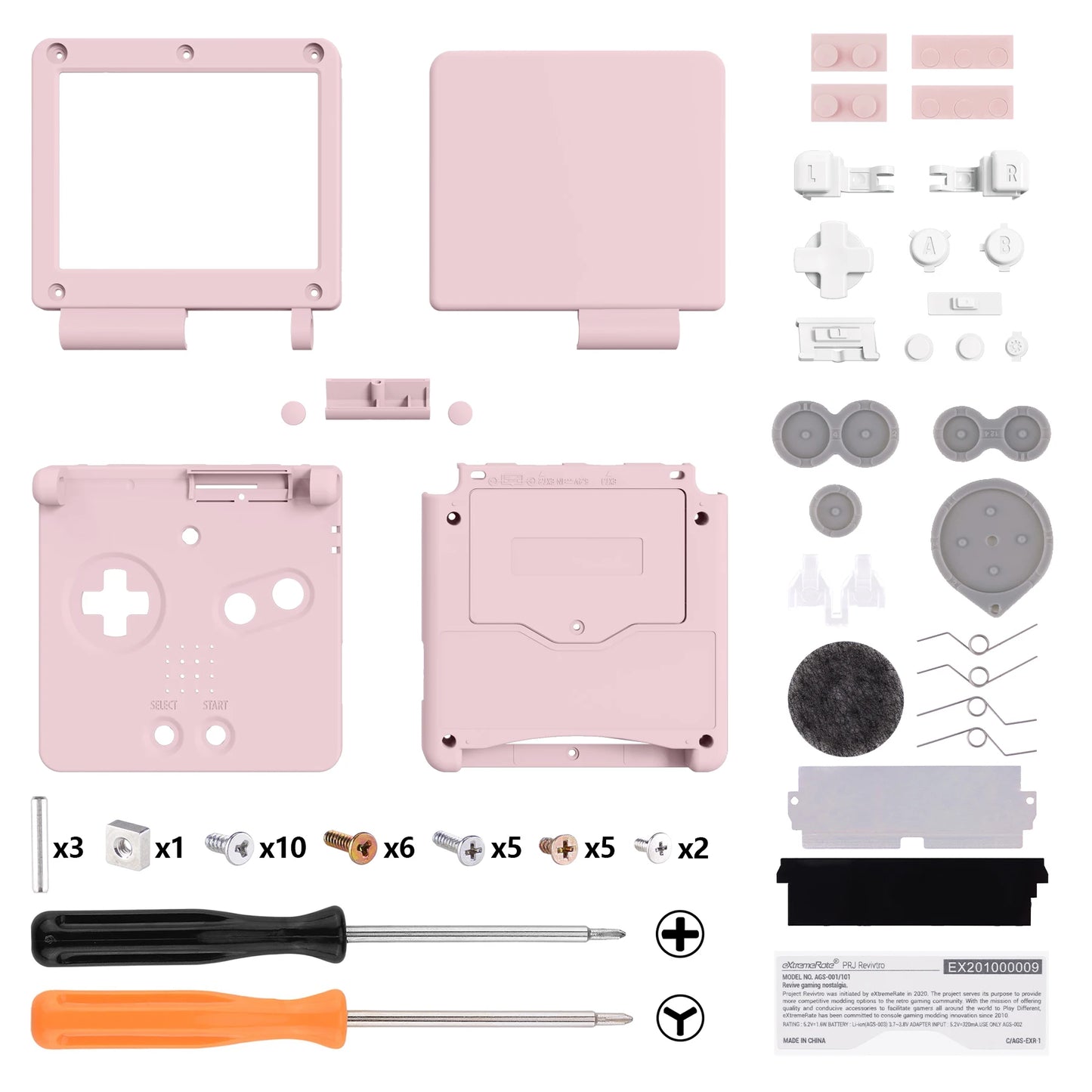 eXtremeRate IPS Ready Upgraded Custom Replacement Housing Shell for Gameboy Advance SP GBA SP for IPS & Standard LCD - Black