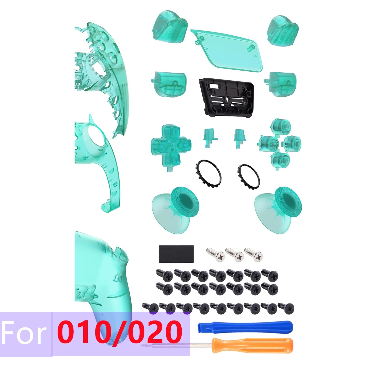 eXtremeRate Replacement Full Set Shells with Buttons Compatible with ps5 Controller BDM-010/020, or for ps5 BDM-030/040/050