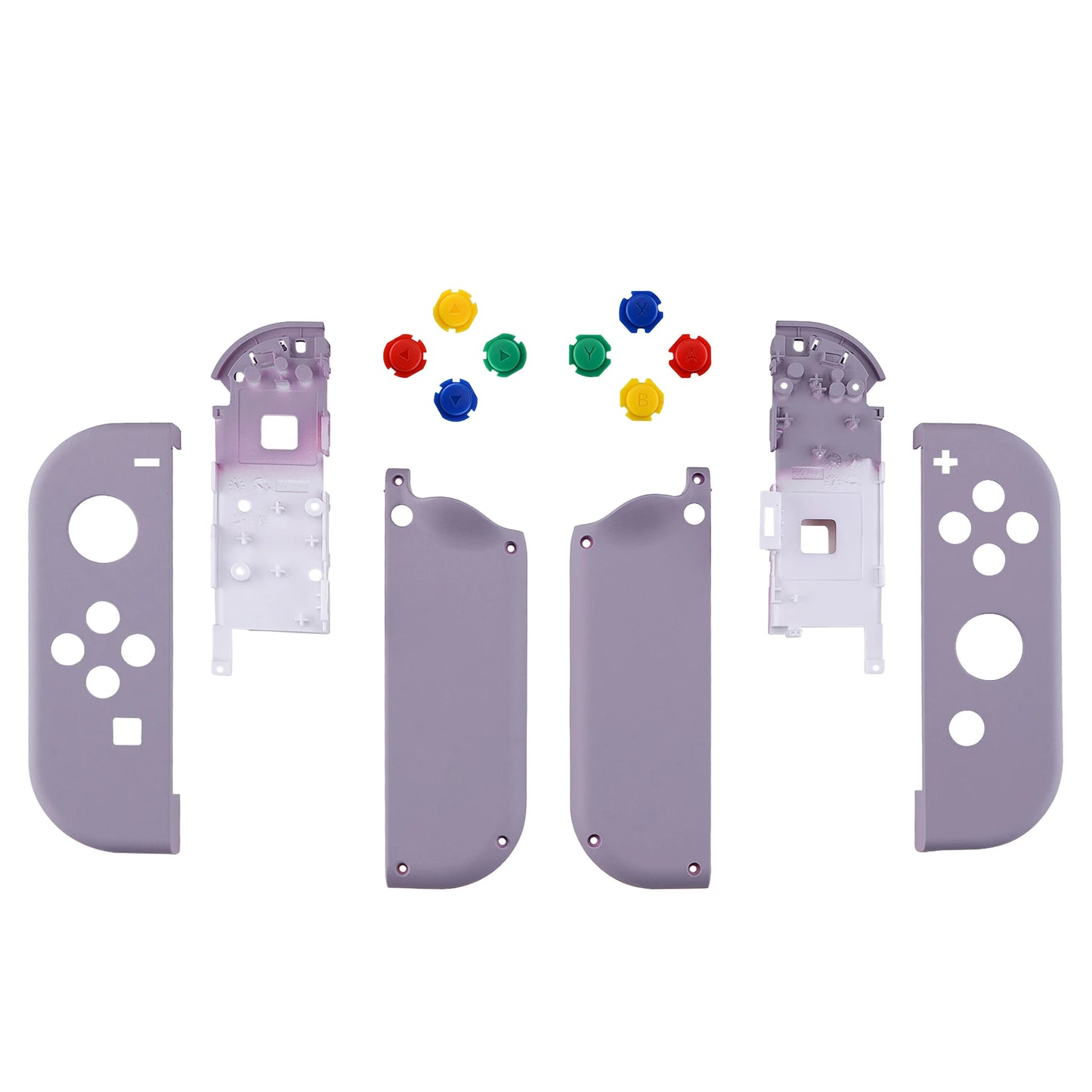 eXtremeRate DIY Replacement Shell Case for NS Switch JoyCon & OLED JoyCon, Handheld Controller Housing With Full Set Buttons