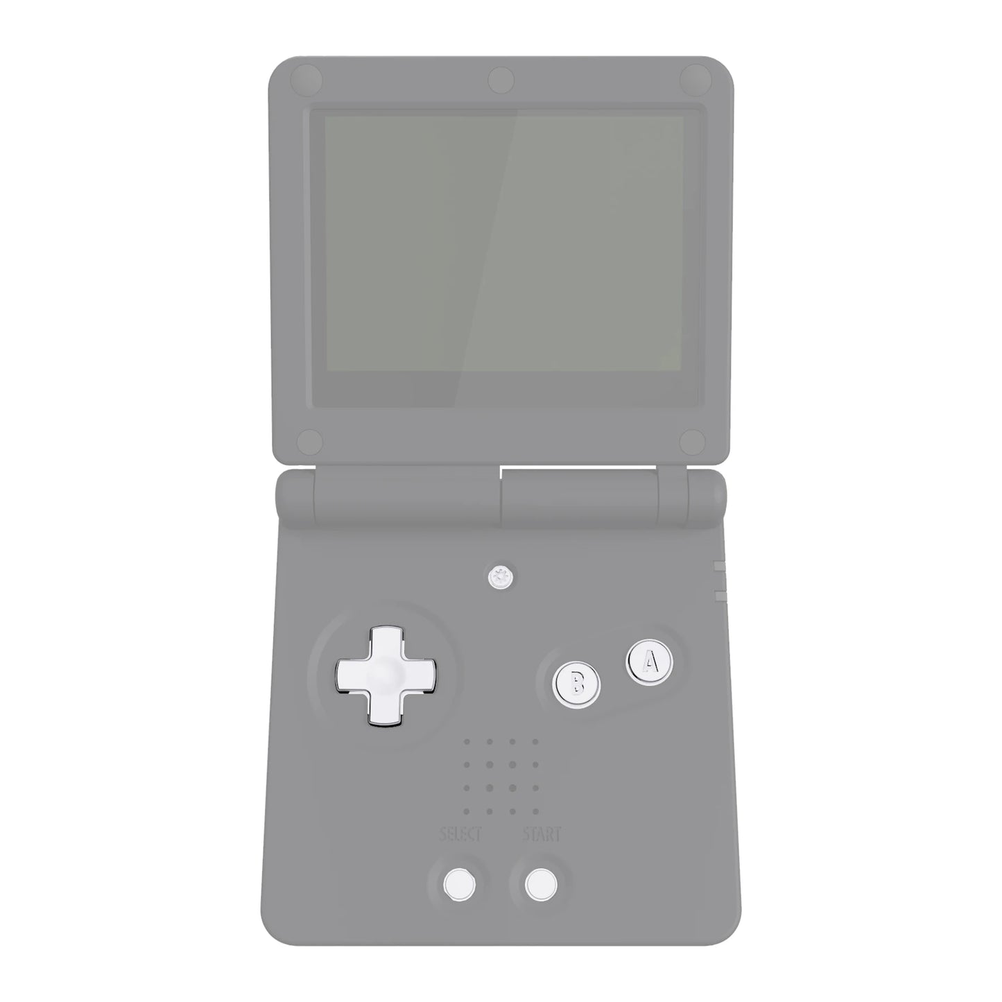 eXtremeRate Full Set Buttons for Gameboy Advance SP for GBA SP Console - Chrome Silver