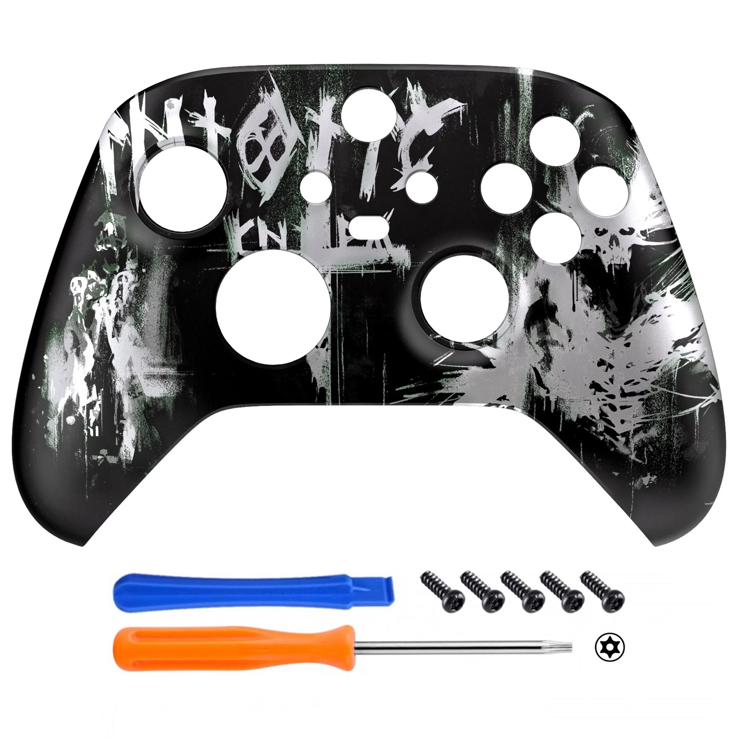 eXtremeRate Custom Pattern Part Faceplate, Soft Touch Grip Front Housing Shell Case for Xbox Series X/S (Xbox Core) Controller