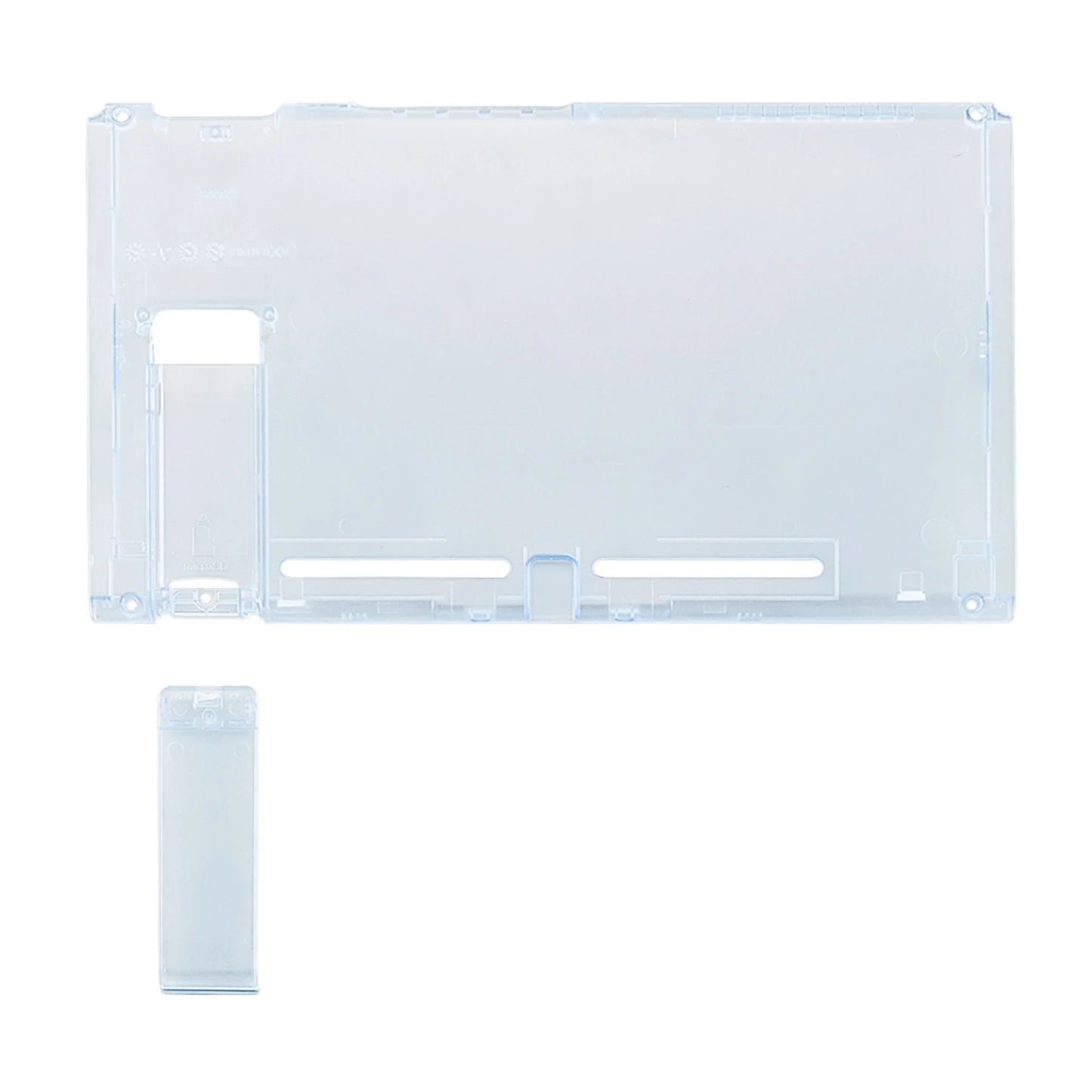eXtremeRate Custom Transparent Console Back Plate DIY Replacement Housing Shell Case for Nintendo Switch Console with Kickstand