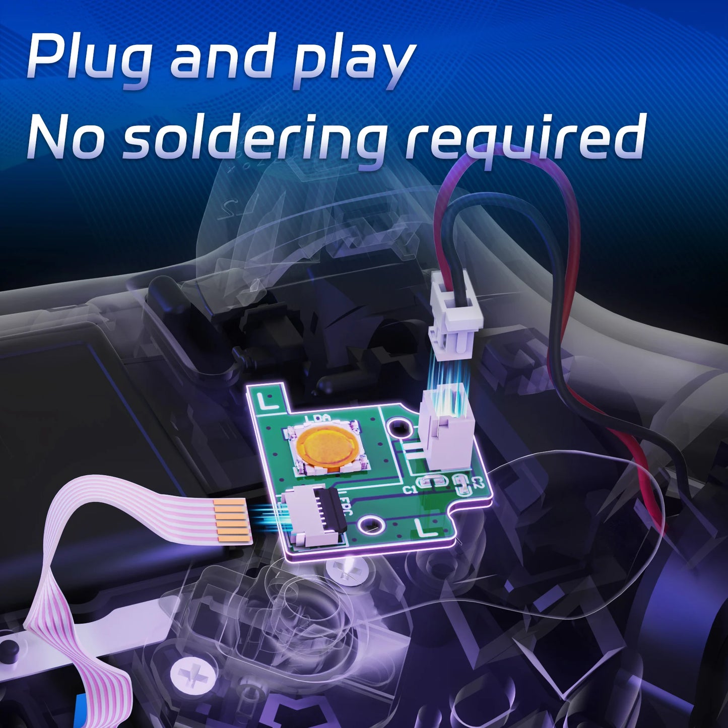 eXtremeRate Back Paddles Replacement Switch Board Kit for PS5 Edge Controller, LB RB Buttons Repair Parts - Without Back Buttons