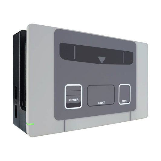 eXtremeRate Custom Faceplate, Grip DIY Replacement Housing Shell for Nintendo Switch Dock - SFC SNES Classic EU Style