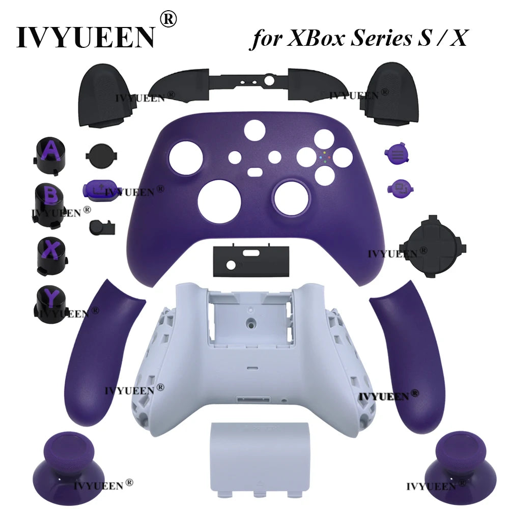 IVYUEEN Replacement Housing Shell for Xbox Series X S Controller Case Faceplate Cover RB LB RT LT Trigger Button Mod Side Rails