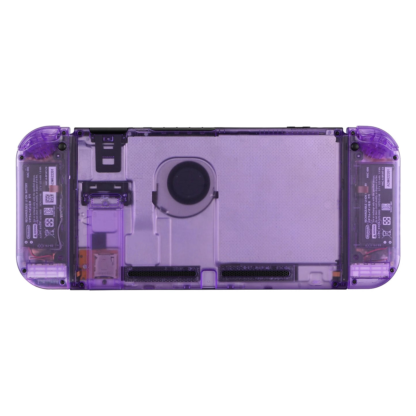 eXtremeRate Transparent Console Back Plate with Controller Housing Shell with Buttons for NS Switch Console & JoyCon