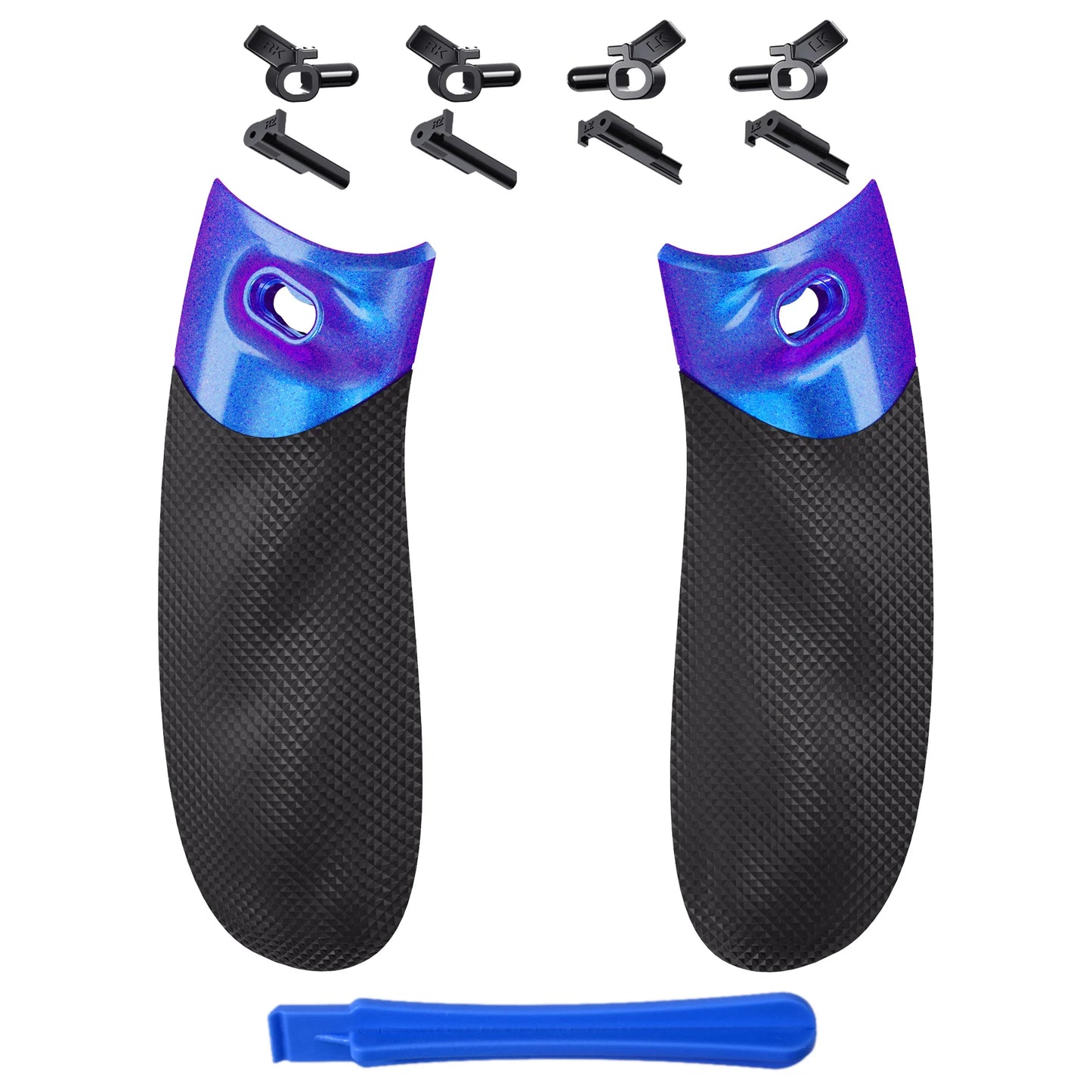 eXtremeRate FLEXOR Rubberized Side Rails Grips Trigger Stop Kit for Xbox Core Wireless Controller, Trigger Stopper Handle Grips
