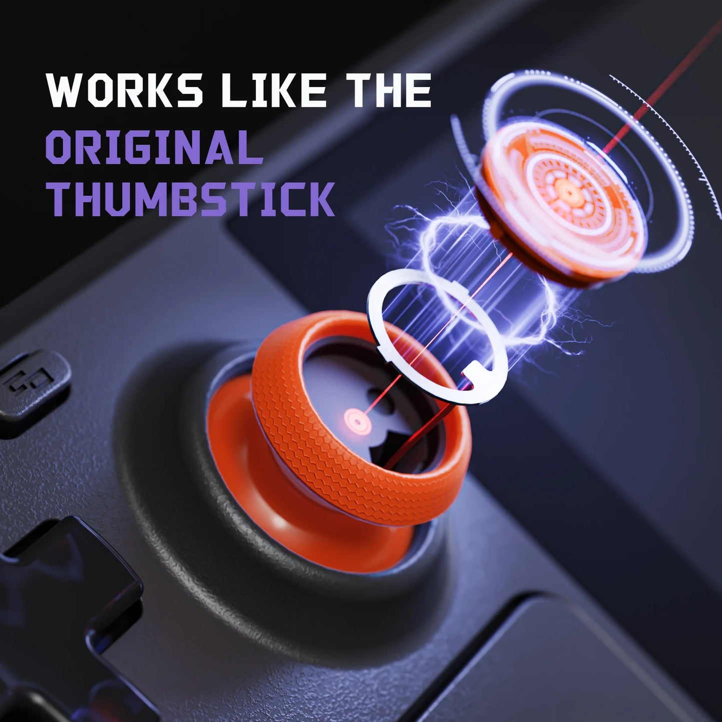 eXtremeRate Replacement Thumbsticks for Steam Deck LCD, Analog Stick Joysticks Repair Kit for Steam Deck OLED - Black