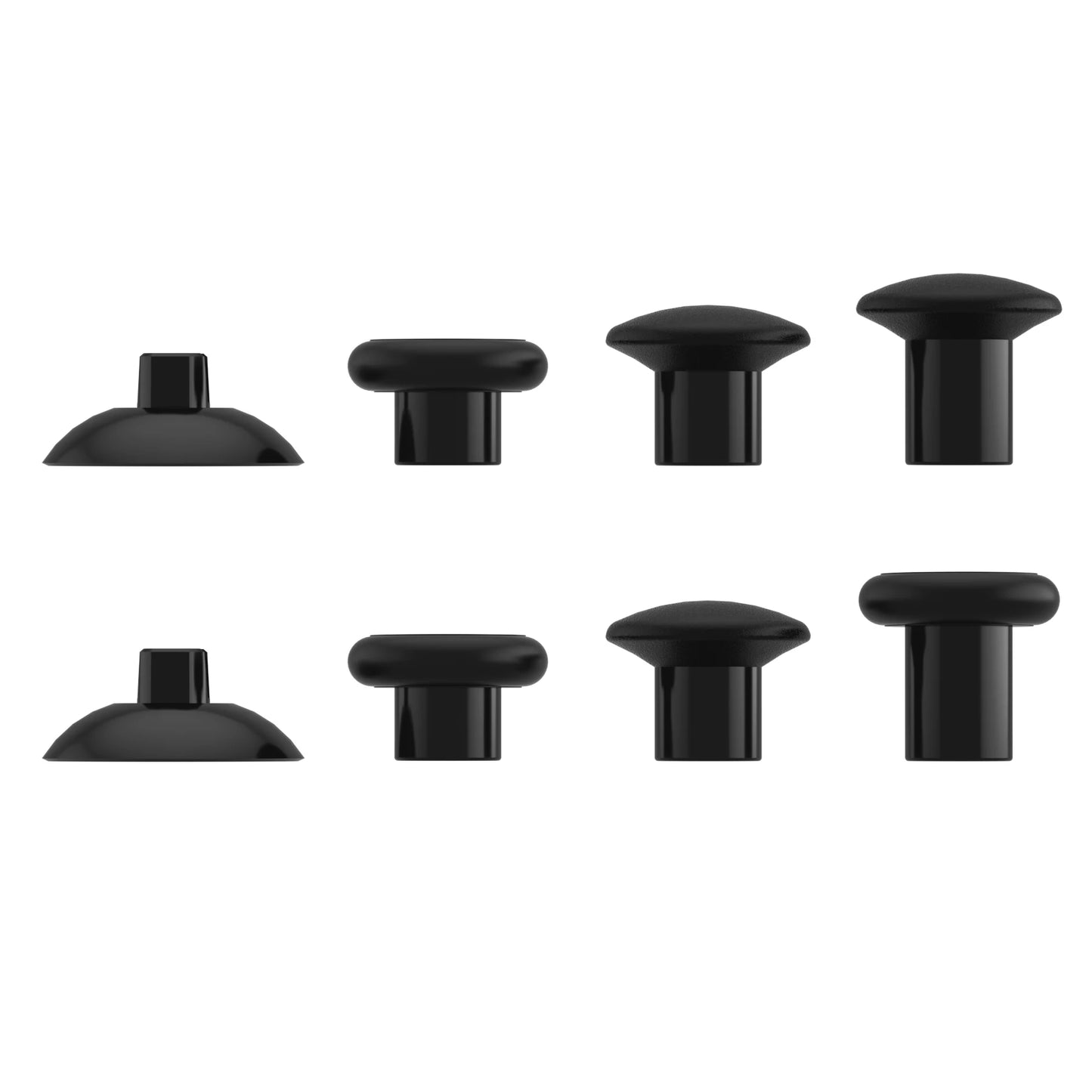 eXtremeRate Black Interchangeable Thumbstick with 3 Grips Adjustable Joystick for PS5 Controller, for PS4 All Model Controller