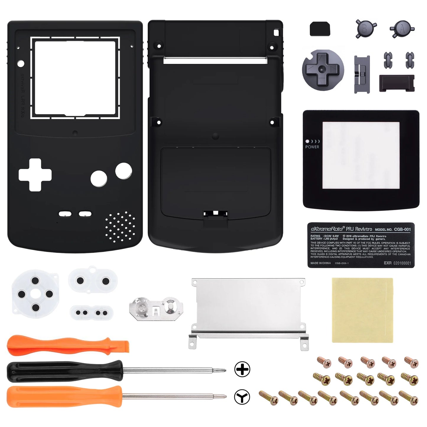 eXtremeRate IPS Ready Upgraded Full Housing Cover Shell with Buttons for Gameboy Color for GBC - Fit for GBC OSD IPS