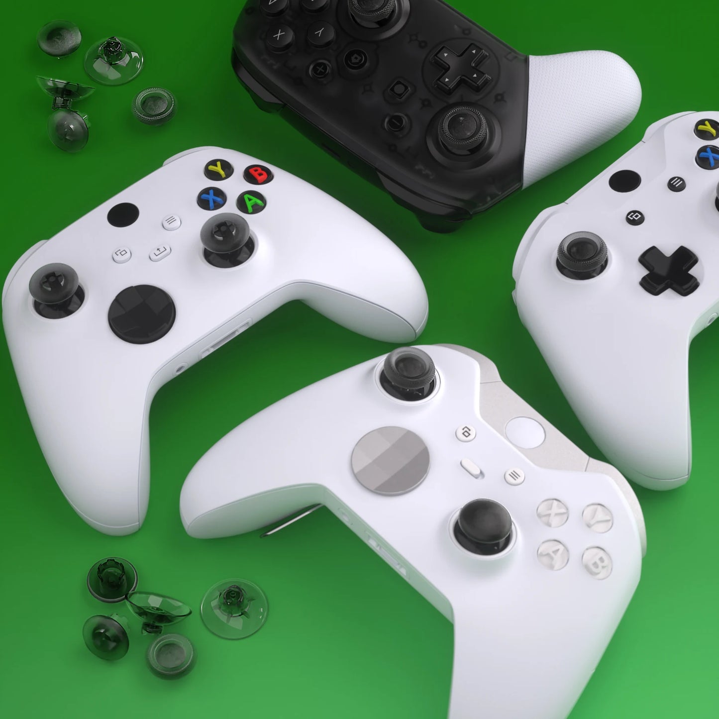 eXtremeRate Interchangeable Thumbsticks for Xbox Core Controller, Xbox One S/X, Xbox Elite V1, Swappable stick for NS Pro