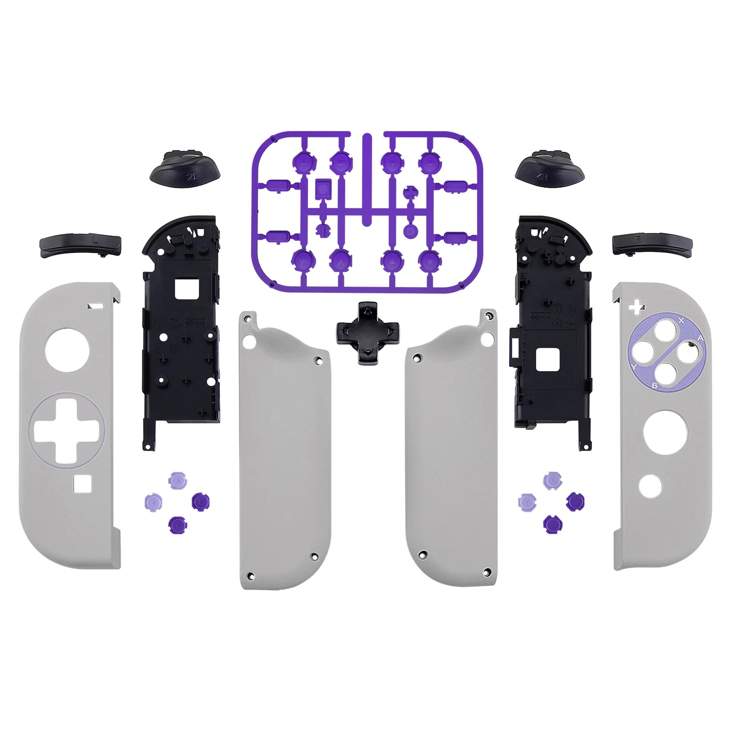 eXtremeRate Replacement Housing JoyCon Shell Buttons Controller Case for NS Switch JoyCon/OLED JoyCon - Classic Series