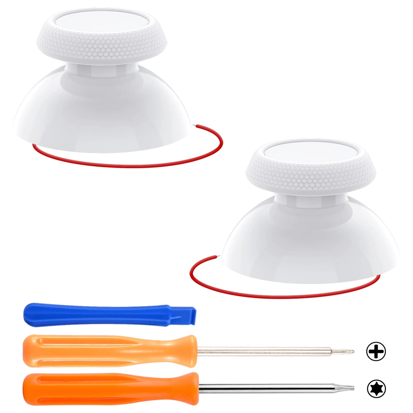 eXtremeRate Replacement Analog Thumbsticks for Steam Deck OLED and for Steam Deck LCD - White