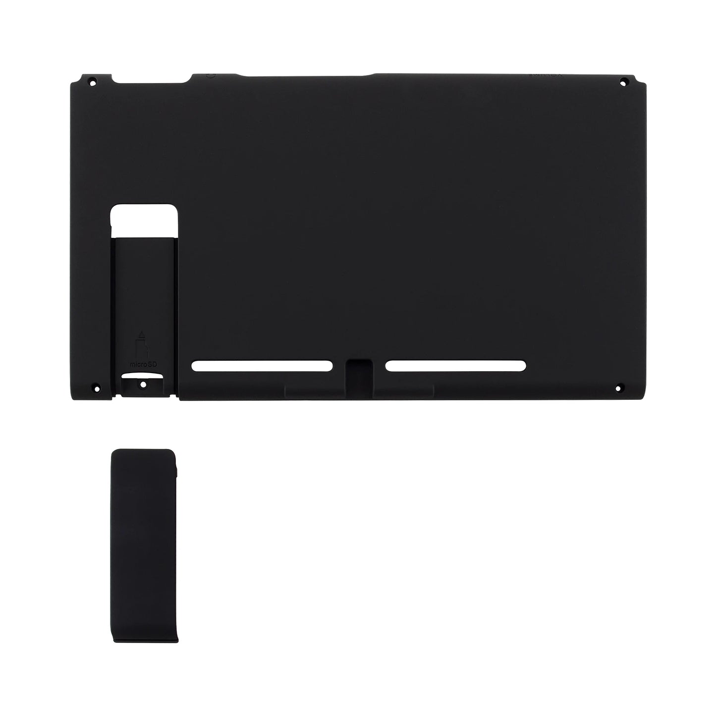 eXtremeRate DIY Replacement Grip Console Back Plate Housing Shell Case with Kickstand for NS Switch Console - White