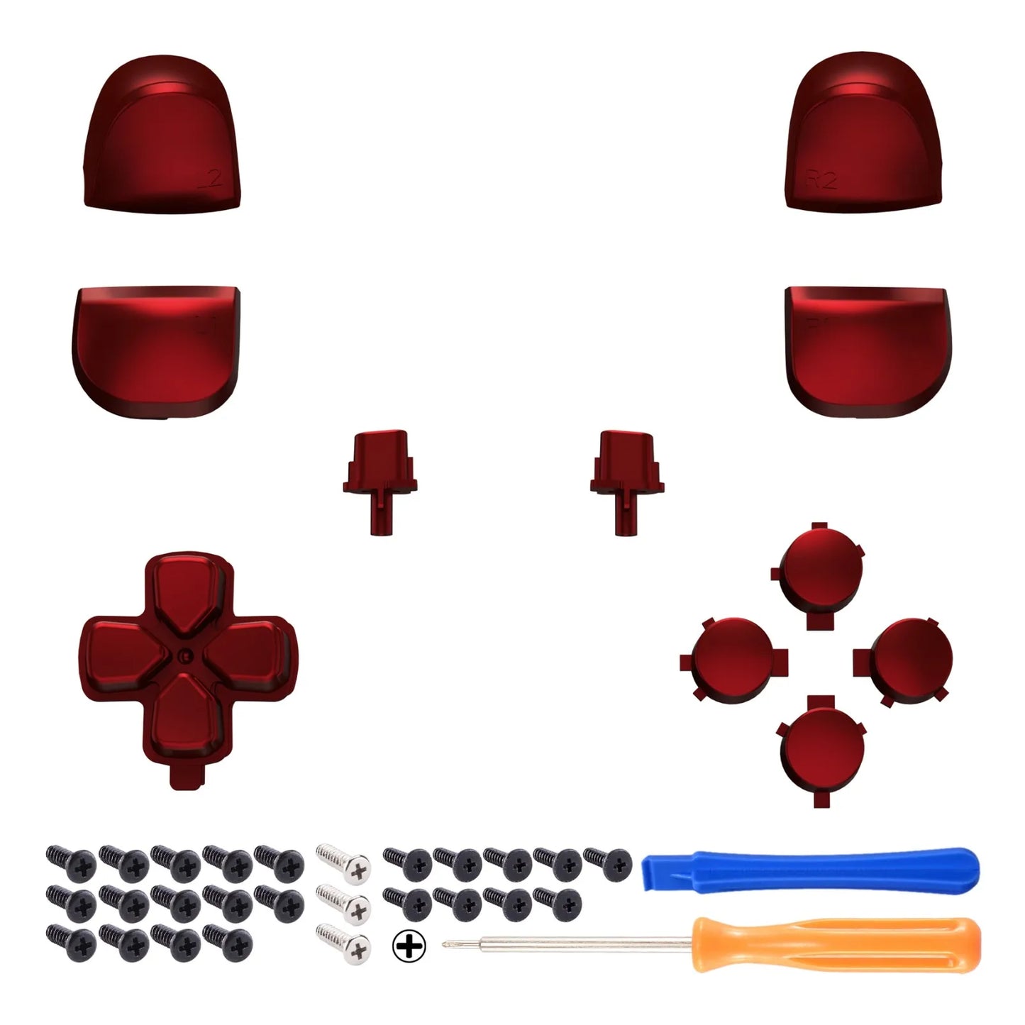 eXtremeRate D-pad R1 L1 R2 L2 Triggers Share Options Face Buttons, Full Set Buttons Compatible with ps5 Controller BDM-010 & 020