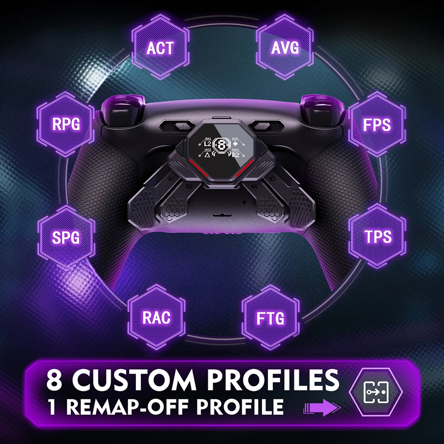 eXtremeRate SPARK Back Paddles Kit for ps5 Controller BDM-030 040 050 060 models, Remappable 4 Back Buttons Set-Rubberized Black