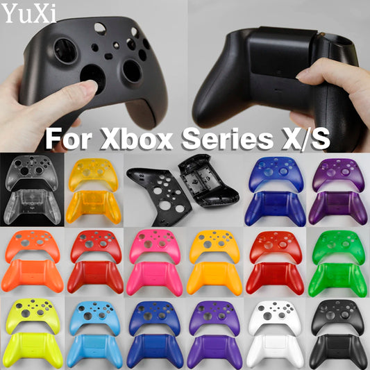 1Set Top Bottom Housing Shell for Xbox Series X/S Upper Down Case Cover Colorful Faceplant Gamepad Controller Replacement
