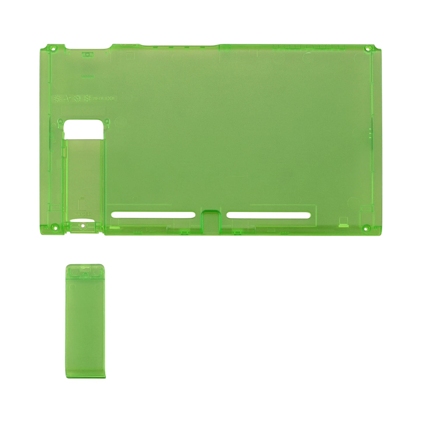 eXtremeRate Custom Transparent Console Back Plate DIY Replacement Housing Shell Case for Nintendo Switch Console with Kickstand