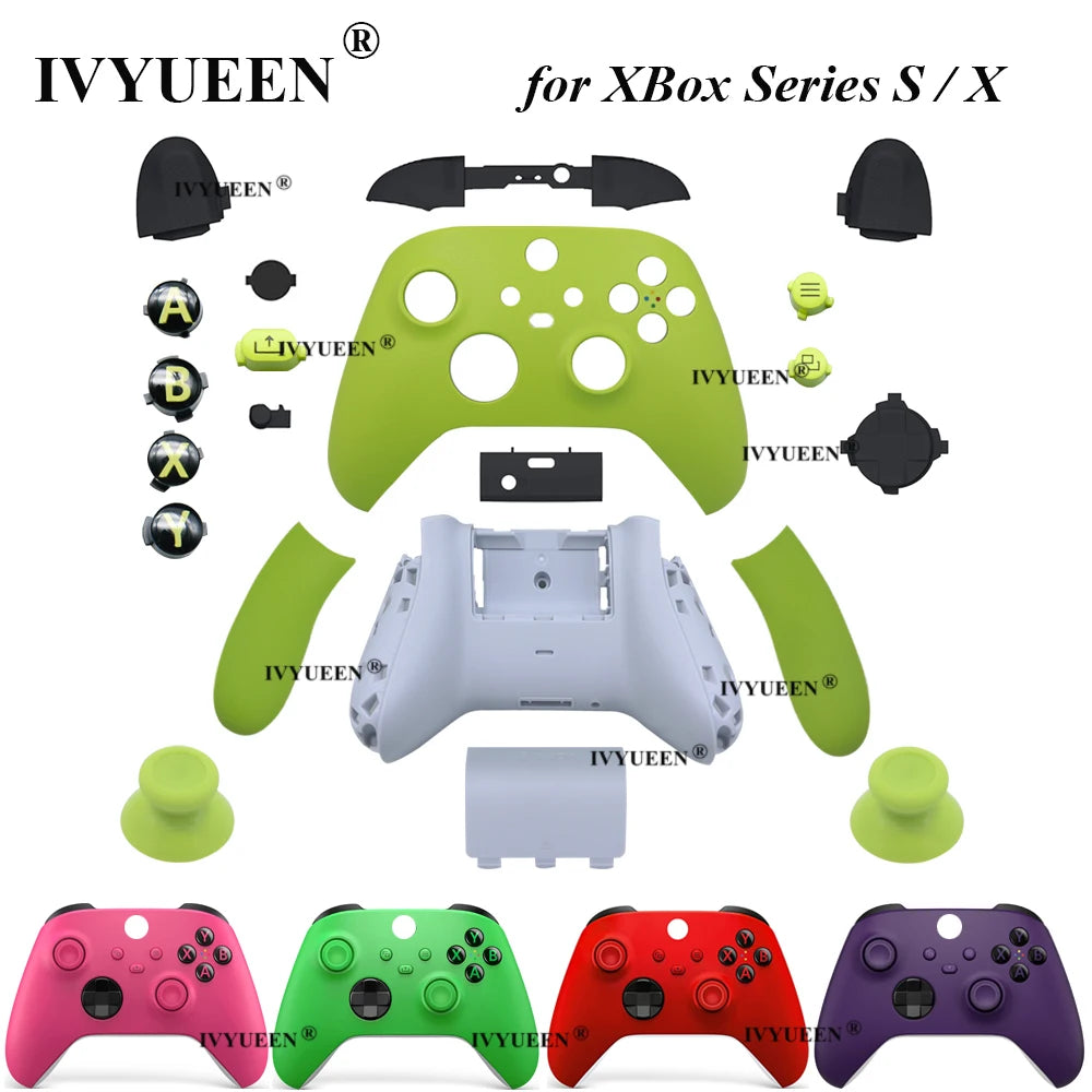 IVYUEEN Replacement Housing Shell for Xbox Series X S Controller Case Faceplate Cover RB LB RT LT Trigger Button Mod Side Rails