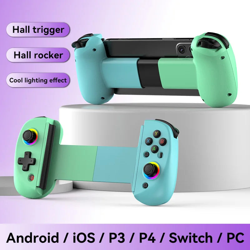 BSP D8 PRO RGB Tablet Controller Wireless Handle For Switch Game Bluetooth Stretching Joystick For P3 P4 Android IOS Gamepad