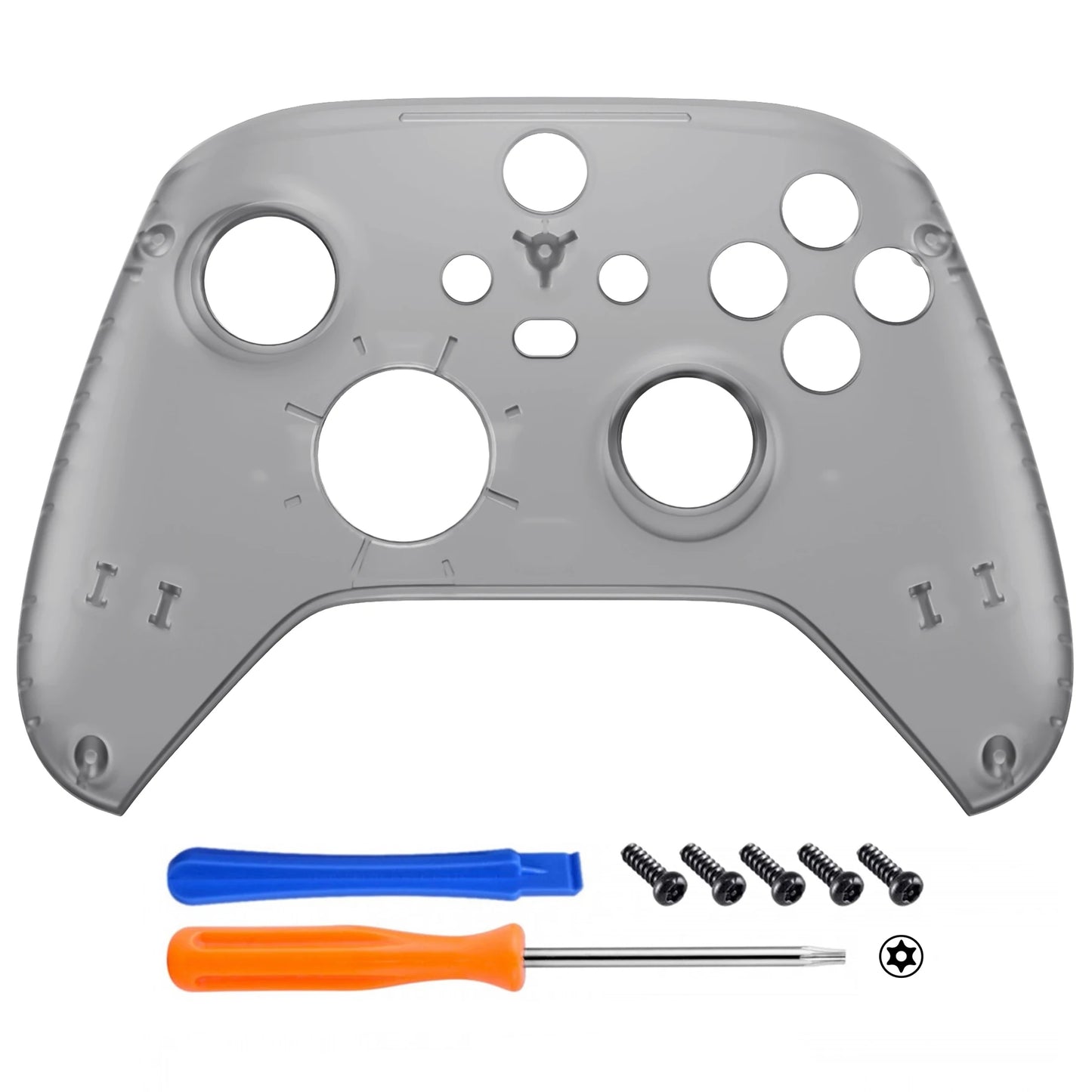 eXtremeRate Replacement Front Housing Shell Custom Cover Personalized Faceplate for Xbox Core Wireless Controller - Clear Series