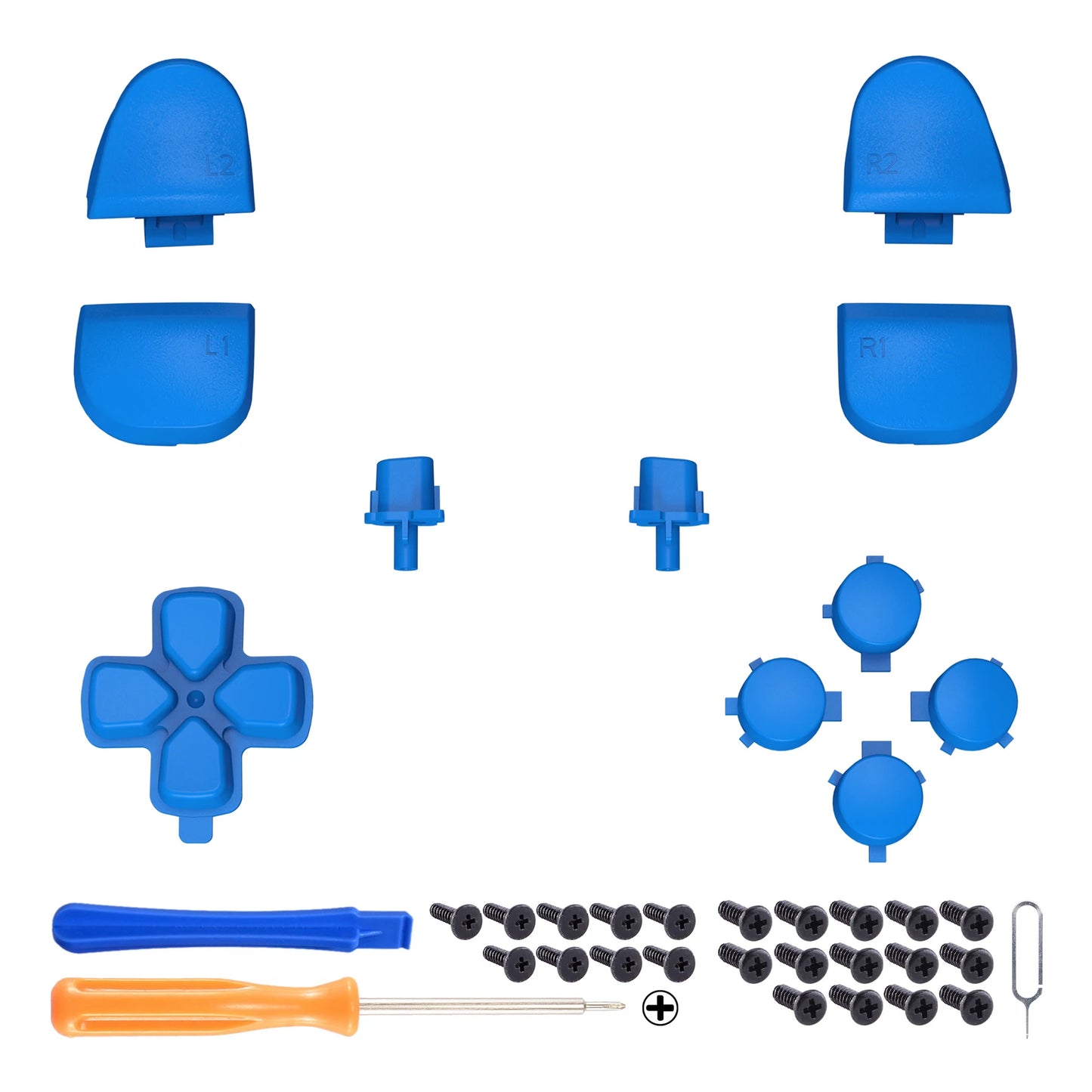 eXtremeRate Replacement D-pad R1 L1 R2 L2 Triggers Face Buttons, Full Set Buttons For ps5 Controller BDM-030/040/050/060