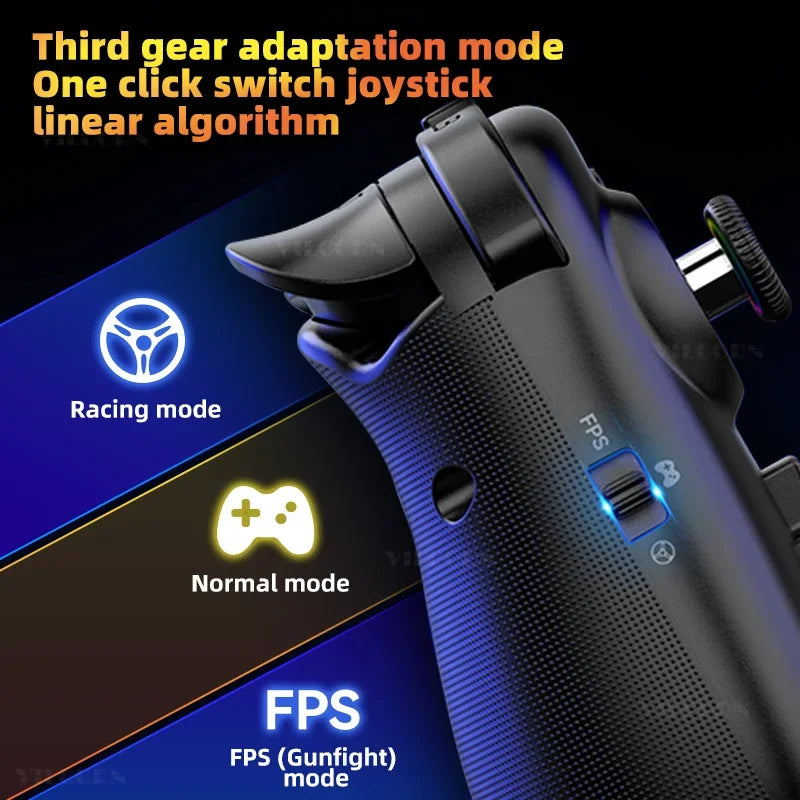 BSP D8 PRO RGB Tablet Controller Wireless Handle For Switch Game Bluetooth Stretching Joystick For P3 P4 Android IOS Gamepad