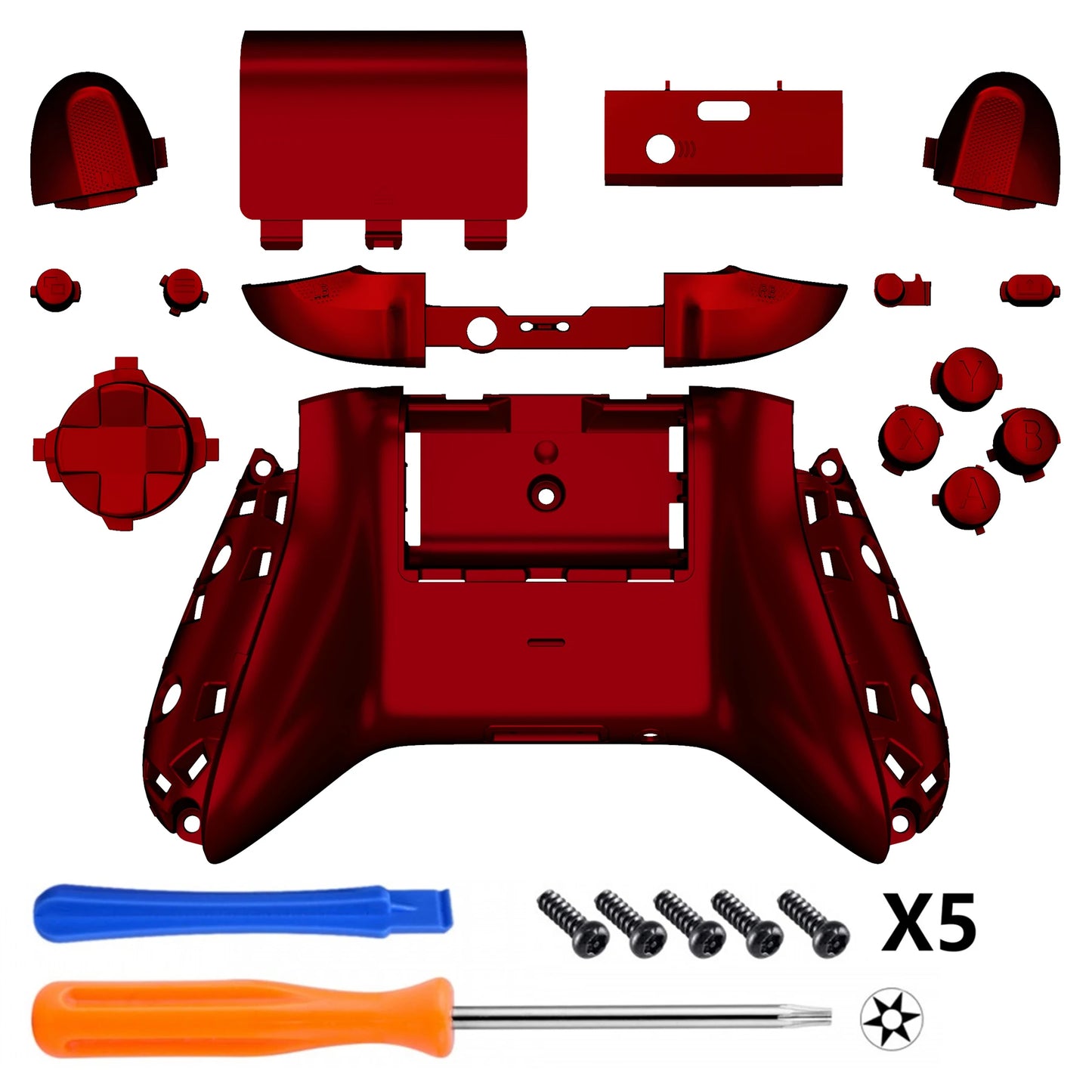 eXtremeRate Replacement Back Shell with Battery Cover for Xbox Core Wireless Controller - Controller & Side Rails NOT Included
