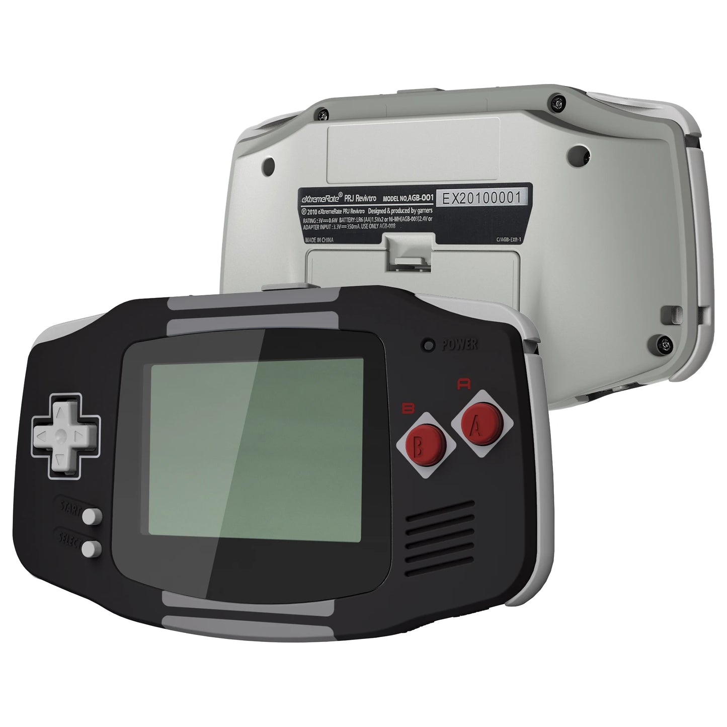 eXtremeRate IPS Ready Upgraded Replacement Shell Full Housing Cover Buttons for Gameboy Advance - Classics NES Style