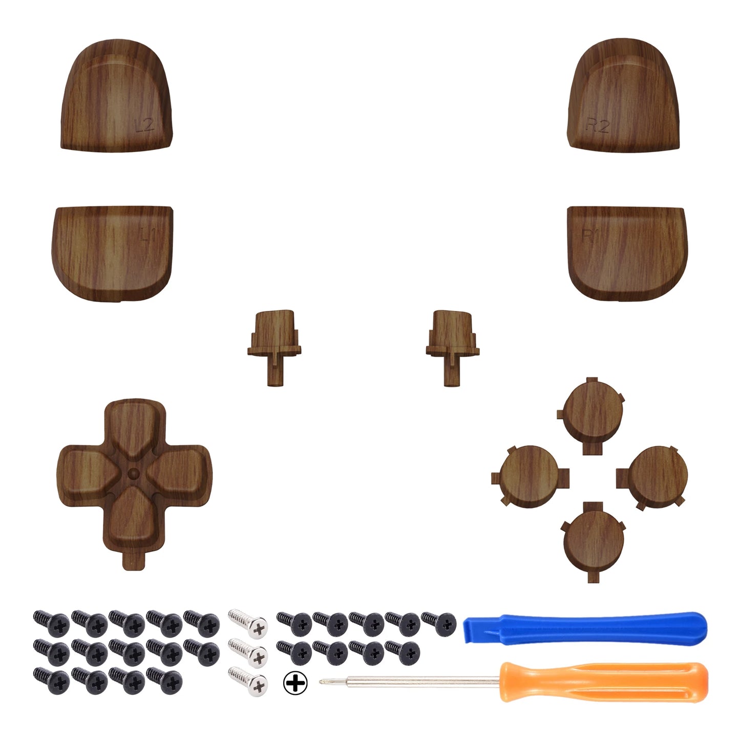 eXtremeRate D-pad R1 L1 R2 L2 Triggers Share Options Face Buttons, Full Set Buttons Compatible with ps5 Controller BDM-010 & 020