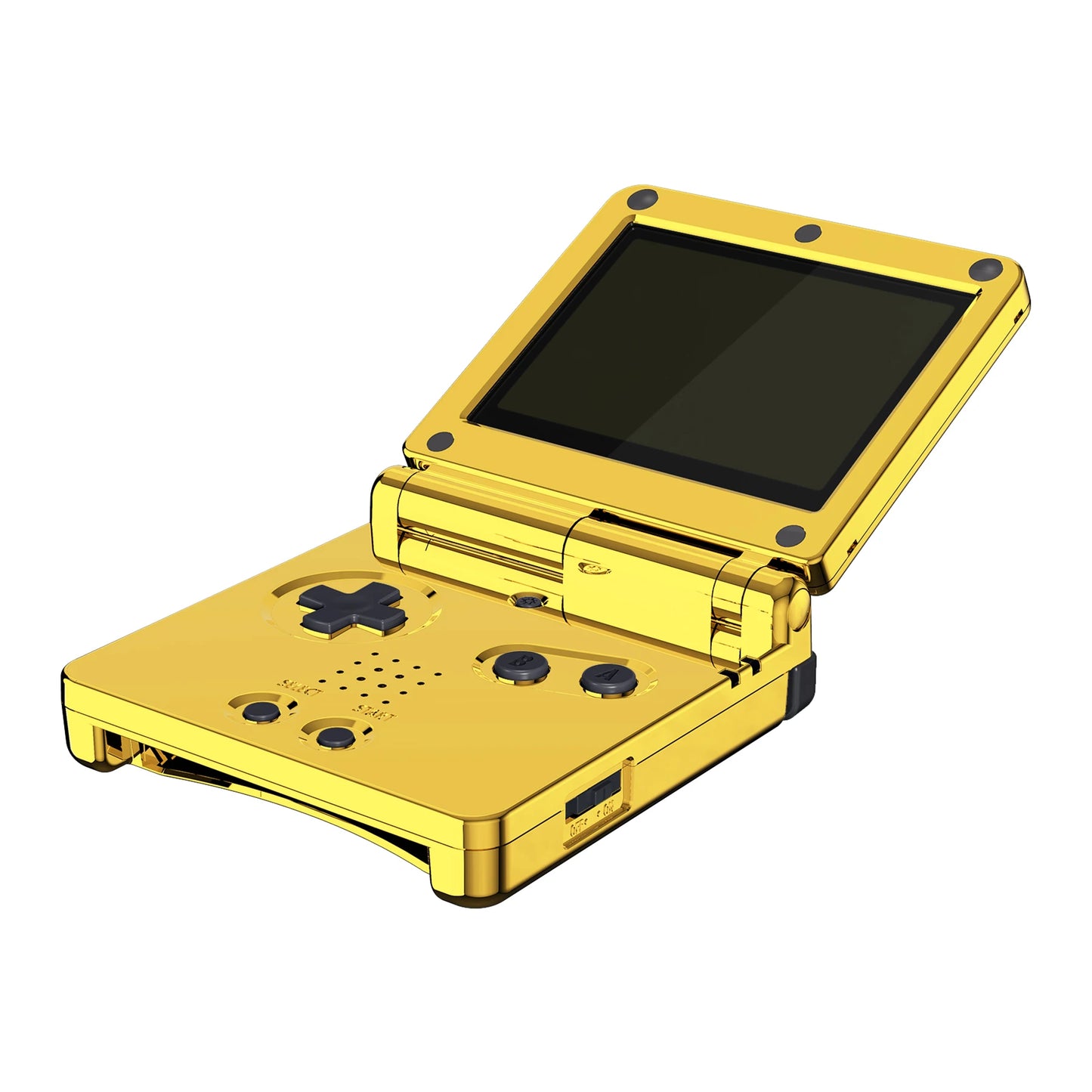 eXtremeRate Replacement Housing Shell for Gameboy Advance SP (GBA SP) - Chrome Gold
