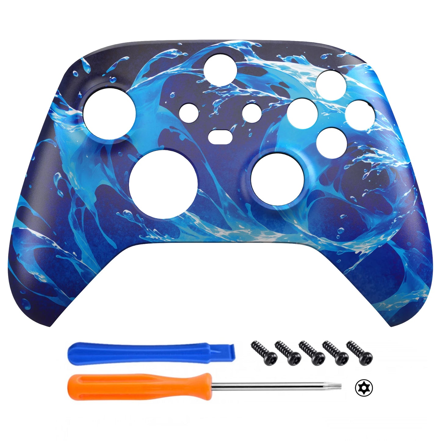 eXtremeRate Custom Pattern Part Faceplate, Soft Touch Grip Front Housing Shell Case for Xbox Series X/S (Xbox Core) Controller