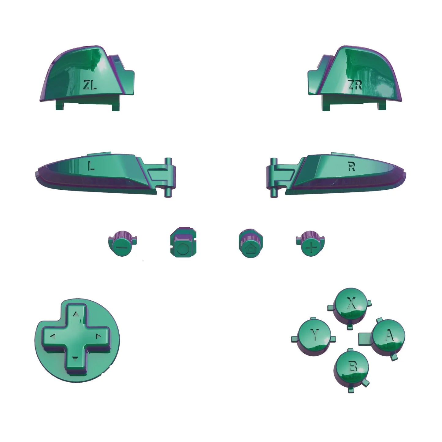 eXtremeRate Replacement Full Set Buttons with Tools for Nintendo Switch Pro Controller, Repair ABXY D-pad ZR ZL L R Keys