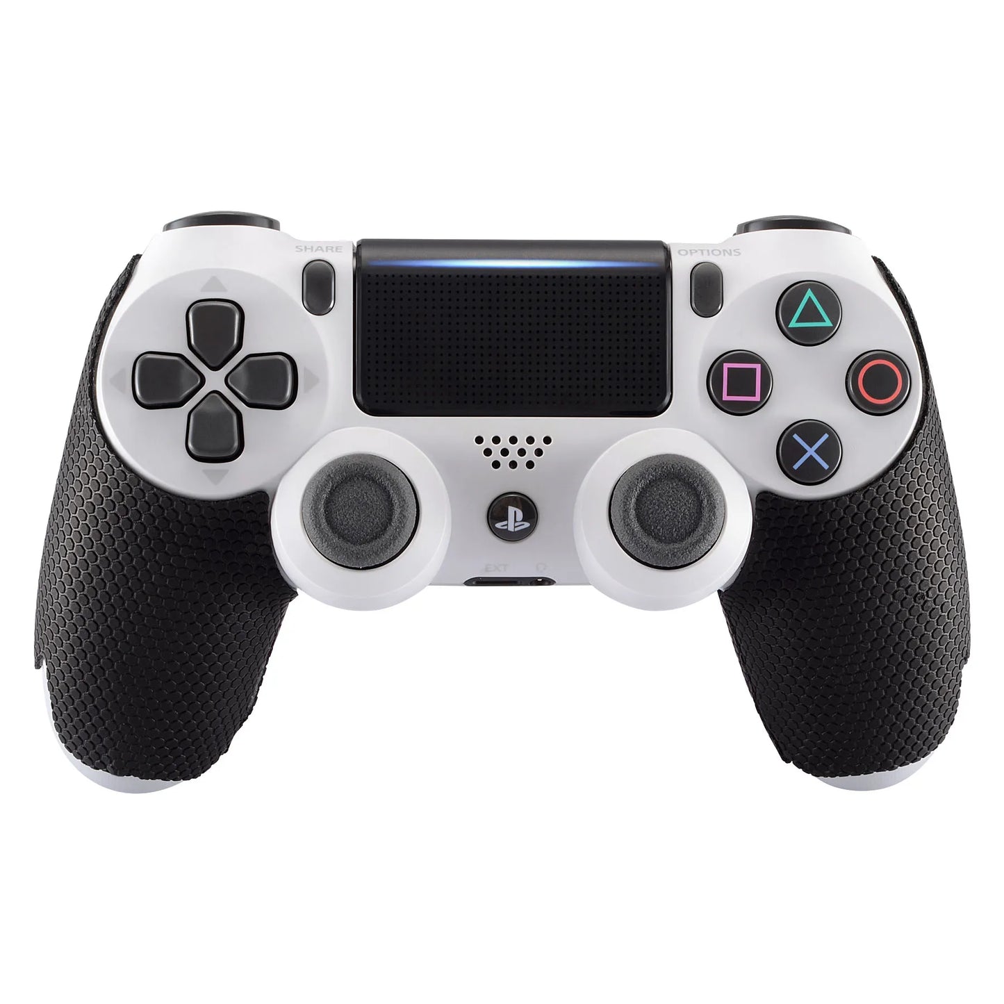 eXtremeRate Anti-Skid Sweat-Absorbent Controller Grips for PS4, Textured Soft Rubber Handle Grips for PS4 Pro Slim Controller