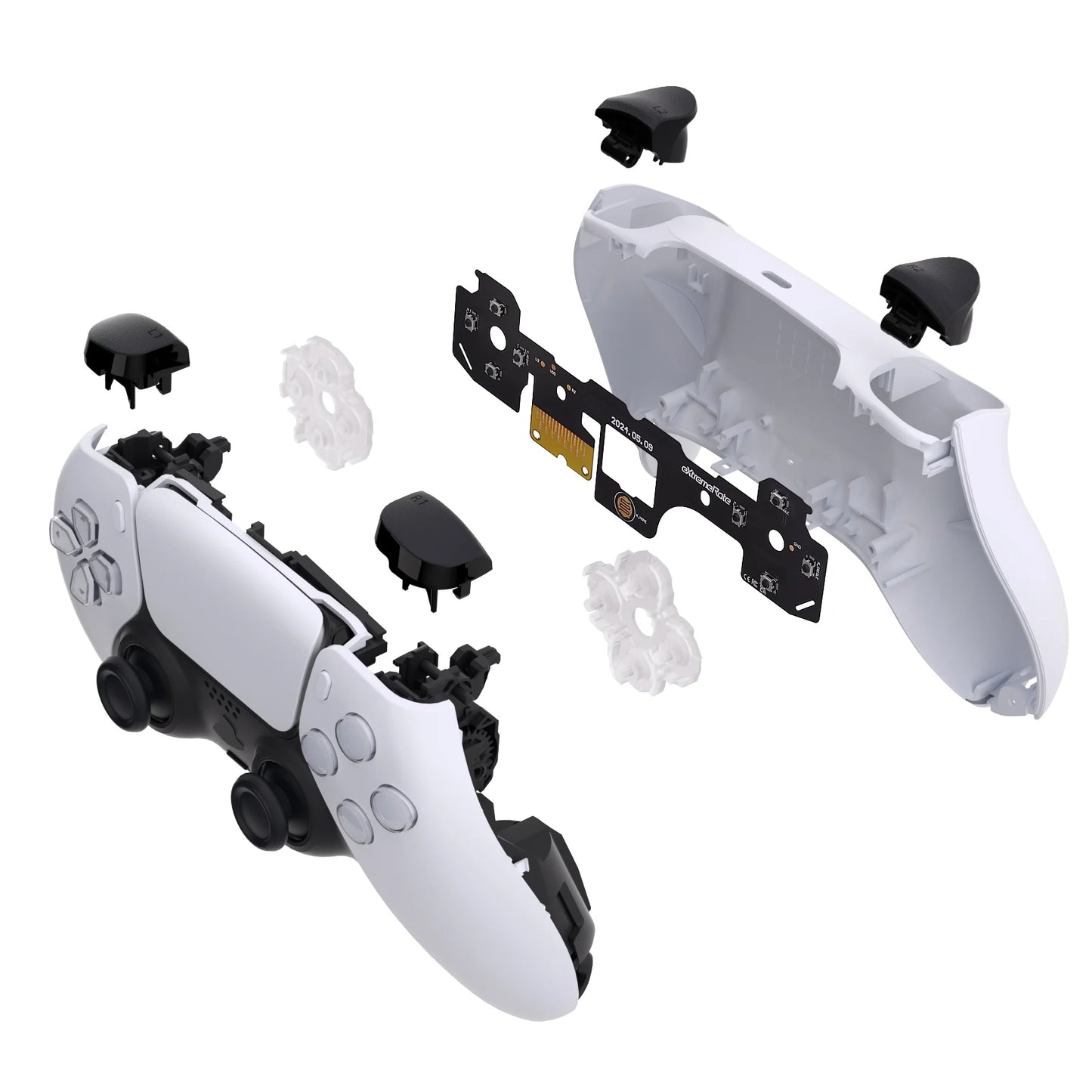 eXtremeRate Face Clicky Kit for ps5 Controller BDM-030/040/050/060, Hard Silicone Tactile Dpad Action Buttons Mouse Click Kit