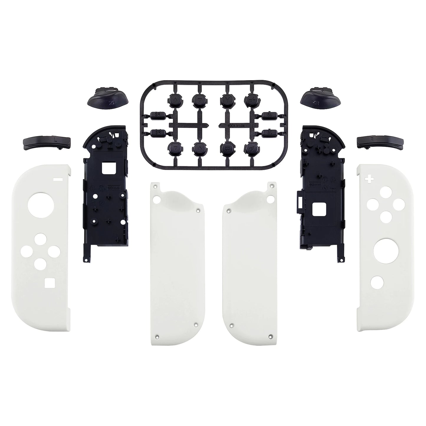 eXtremeRate DIY Replacement Shell Case for NS Switch & OLED JoyCon, Custom Controller Housing Cover With Full Set Buttons