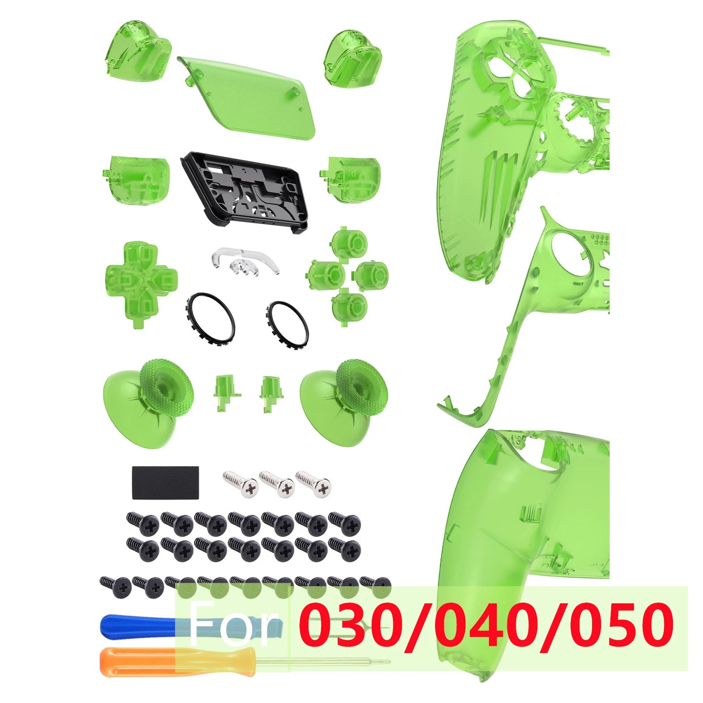 eXtremeRate Replacement Full Set Shells with Buttons Compatible with ps5 Controller BDM-010/020, or for ps5 BDM-030/040/050