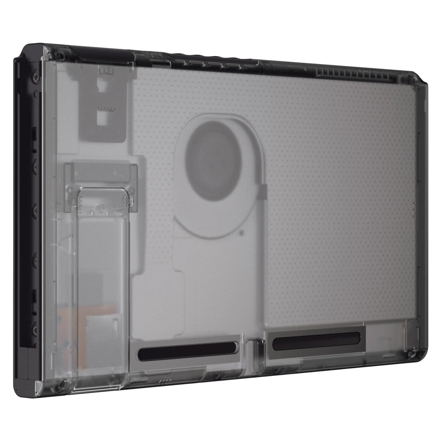 eXtremeRate Custom Transparent Console Back Plate DIY Replacement Housing Shell Case for Nintendo Switch Console with Kickstand