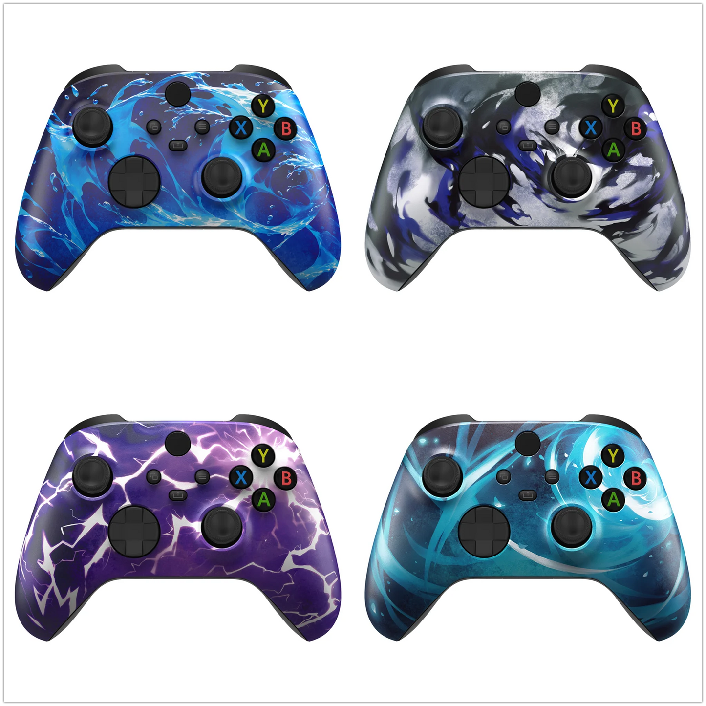 eXtremeRate Custom Pattern Part Faceplate, Soft Touch Grip Front Housing Shell Case for Xbox Series X/S (Xbox Core) Controller