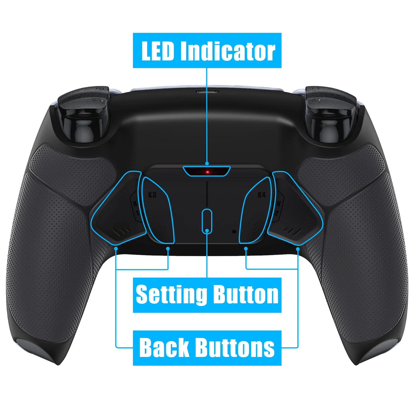 eXtremeRate Programable RISE4 V4 Remap Kit for ps5 Controller BDM-060, Upgrade Board & Redesigned Back Shell & Buttons