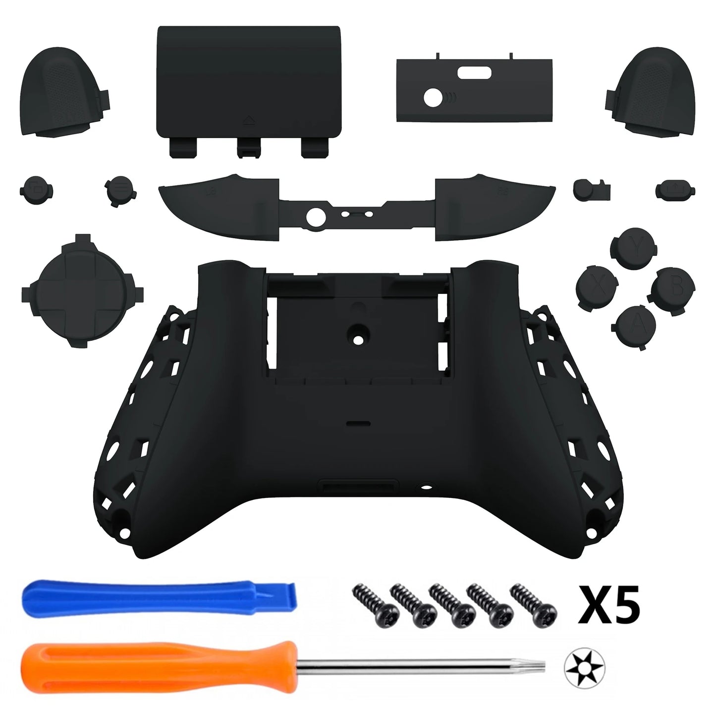 eXtremeRate Replacement Back Shell with Battery Cover for Xbox Core Wireless Controller - Controller & Side Rails NOT Included