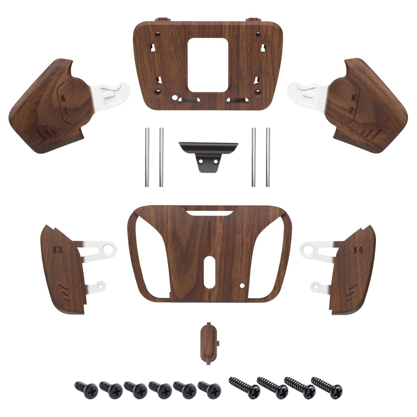 eXtremeRate Replacement Redesigned K1 K2 K3 K4 Back Buttons Housing Shell for ps5 Controller, RISE4 Remap Kit - 19 colors
